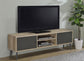 Allie 2-door Engineered Wood 71" TV Stand Distressed Pine