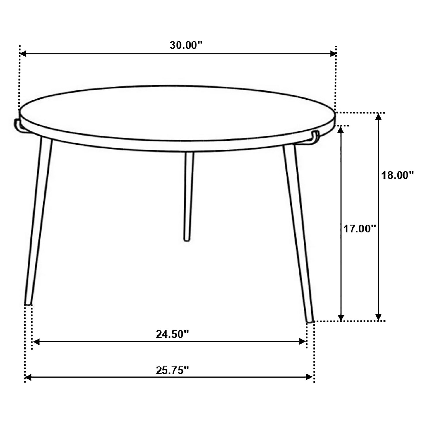 Pilar Round Solid Wood Top Coffee Table Natural and Black