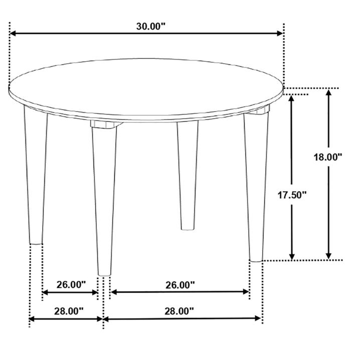 Aldis Round Marble Top Coffee Table White and Natural