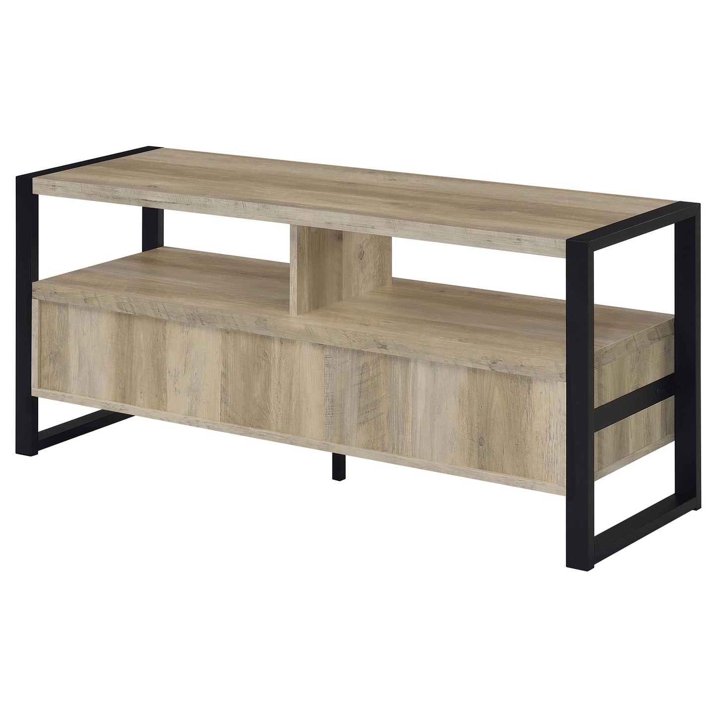 James 2-drawer Engineered Wood 48" TV Stand Distressed Pine