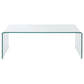 Ripley Rectangular Tempered Bent Glass Coffee Table Clear