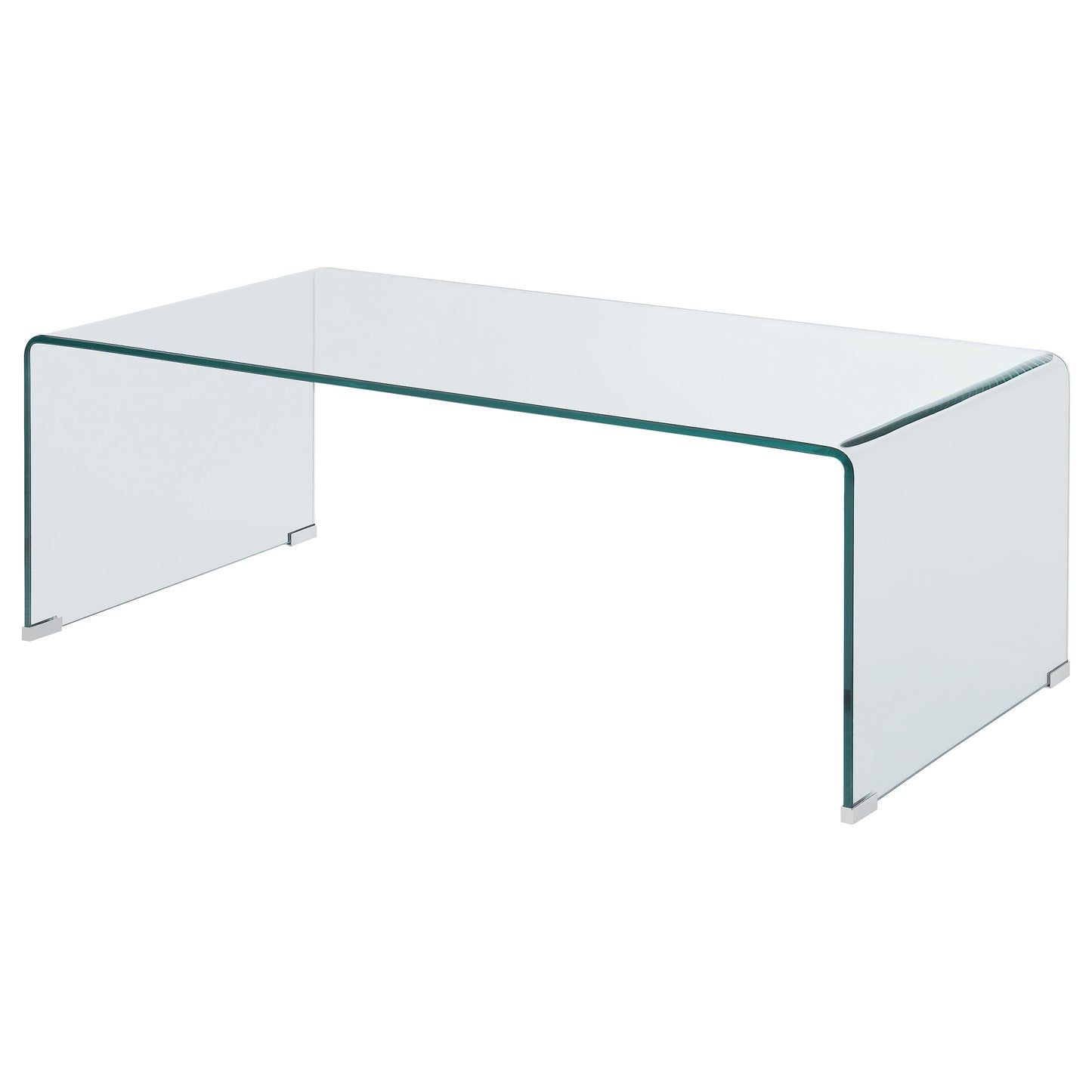 Ripley Rectangular Tempered Bent Glass Coffee Table Clear