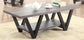 Stevens Engineered Wood Coffee Table Antique Grey and Black