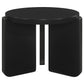 Cordova Round Solid Wood End Table Black