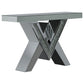 Taffeta V-shaped Mirrored Entryway Console Table Silver