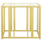 Adri Rectangular Glass Top Side End Table Matte Brass