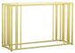 Adri Glass Top Entryway Sofa Console Table Matte Brass