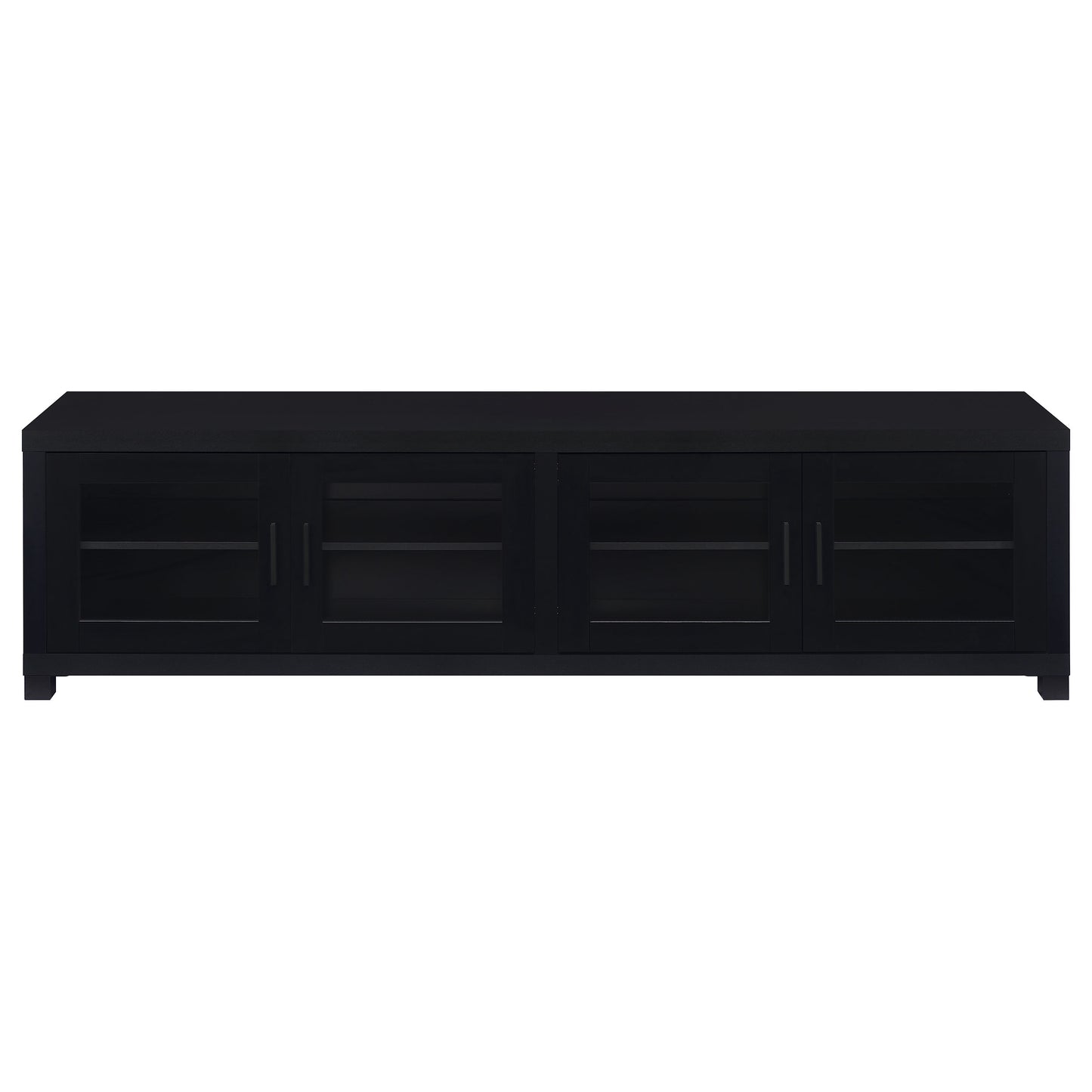 Jupiter 4-door Engineered Wood 79-inch TV Stand Black