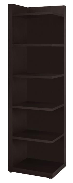 Alder 71-inch 6-shelf Corner Bookcase Cappuccino