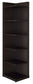 Alder 71-inch 6-shelf Corner Bookcase Cappuccino