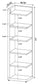 Alder 71-inch 6-shelf Corner Bookcase Cappuccino