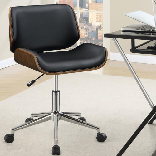 Addington Upholstered Adjustable Office Desk Chair Black