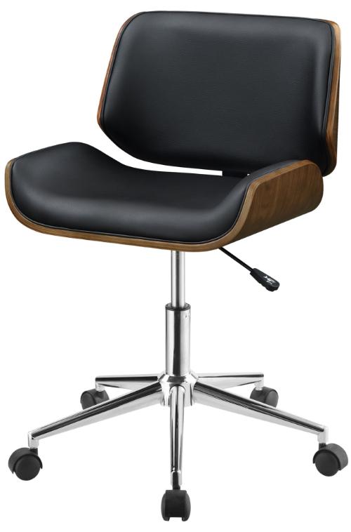 Addington Upholstered Adjustable Office Desk Chair Black