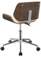 Addington Upholstered Adjustable Office Desk Chair Ecru