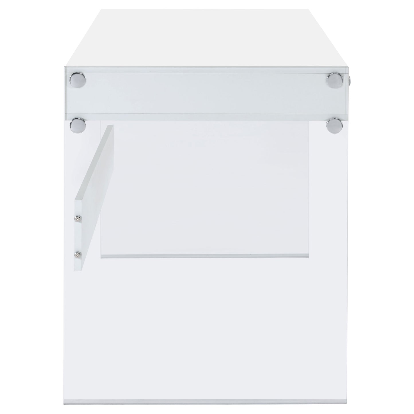 Dobrev 48-inch 2-drawer Writing Desk White High Gloss