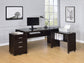 Skeena 3-piece Home Office Computer Desk Set Cappuccino