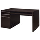 Halston 60-inch 3-drawer Office Computer Desk Cappuccino