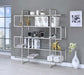 Elmer 63-inch 5-shelf Bookshelf Clear and Chrome