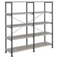 Analiese 63-inch 4-shelf Double Bookshelf Grey Driftwood