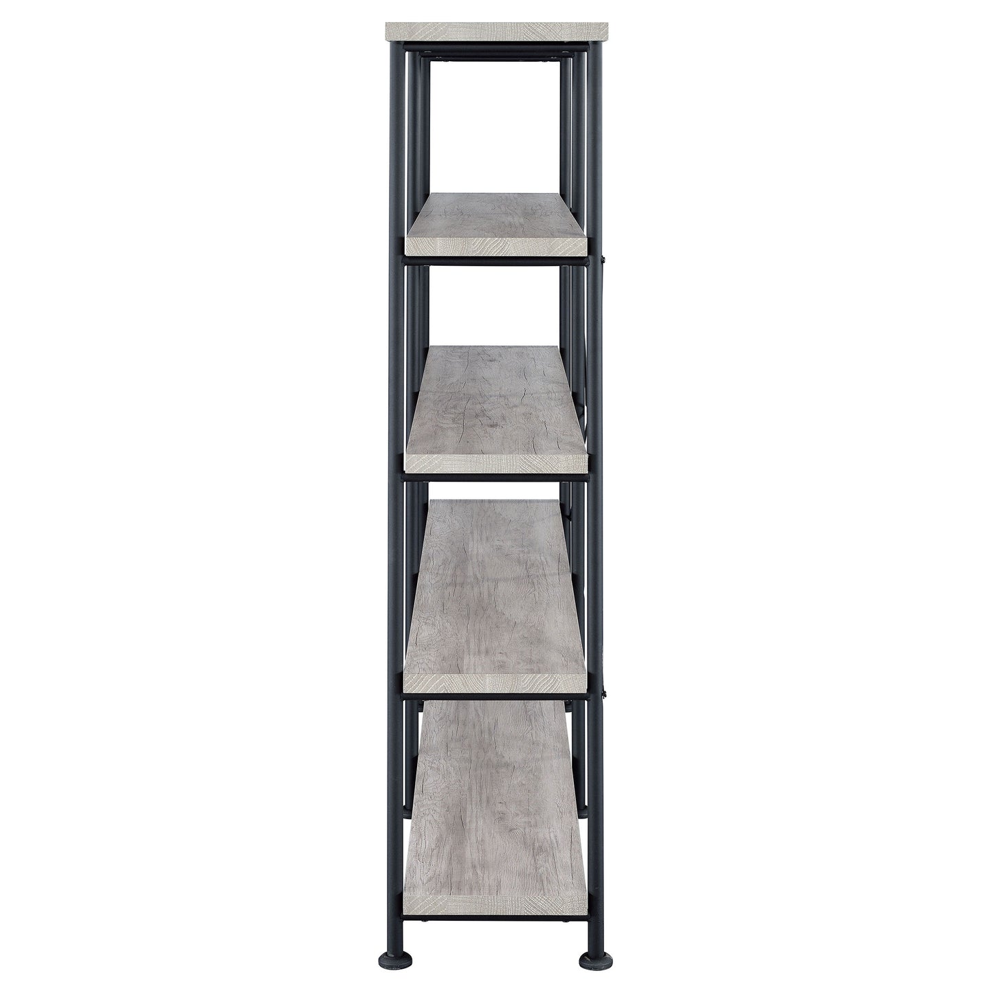 Analiese 63-inch 4-shelf Double Bookshelf Grey Driftwood