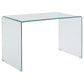 Ripley 47-inch Tempered Bent Glass Writing Desk Clear