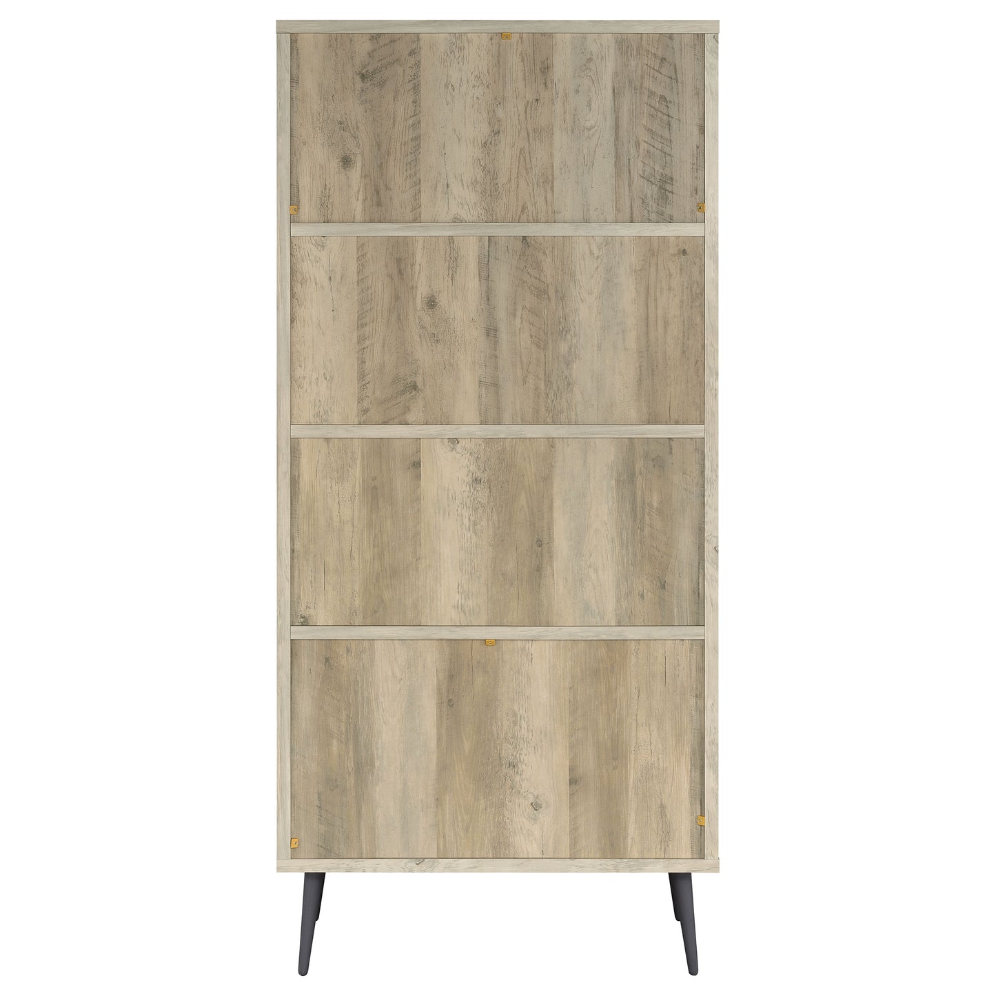 Maeve 70-inch 3-shelf Bookcase with Drawers Distressed Pine