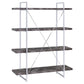 Grimma 63-inch 4-shelf Bookshelf Rustic Grey and Chrome