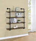 Elmcrest 39-inch 4-shelf Wall Bookshelf Rustic Oak