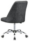 Althea Upholstered Adjustable Home Office Desk Chair Grey