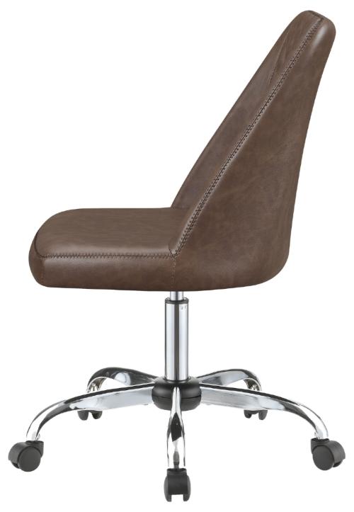 Althea Upholstered Adjustable Home Office Desk Chair Brown