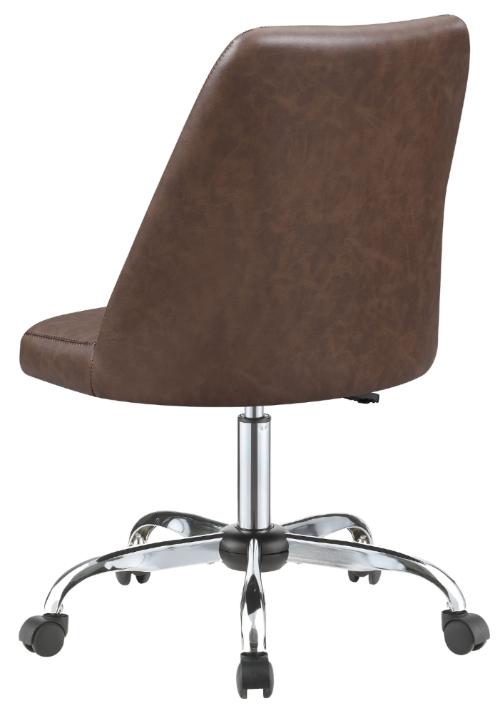 Althea Upholstered Adjustable Home Office Desk Chair Brown