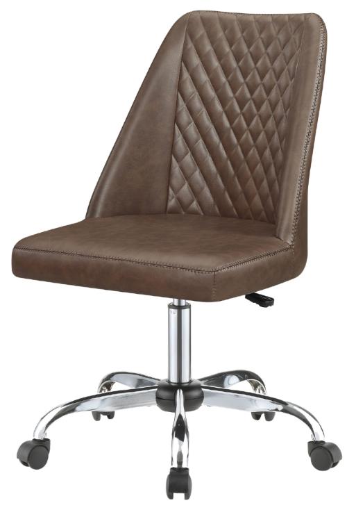 Althea Upholstered Adjustable Home Office Desk Chair Brown