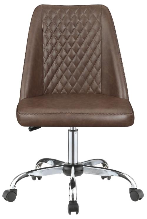 Althea Upholstered Adjustable Home Office Desk Chair Brown