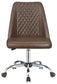 Althea Upholstered Adjustable Home Office Desk Chair Brown