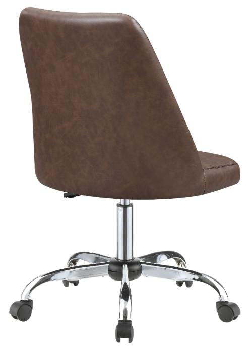 Althea Upholstered Adjustable Home Office Desk Chair Brown