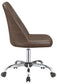 Althea Upholstered Adjustable Home Office Desk Chair Brown