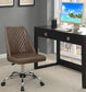 Althea Upholstered Adjustable Home Office Desk Chair Brown