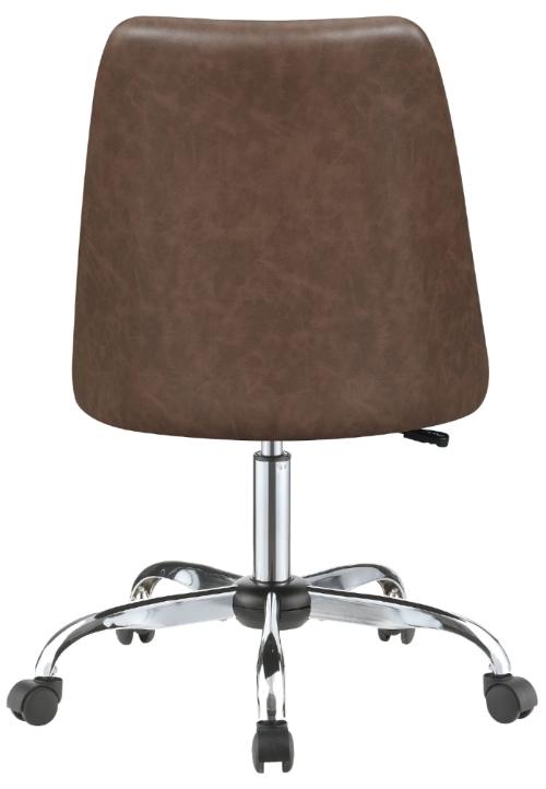 Althea Upholstered Adjustable Home Office Desk Chair Brown