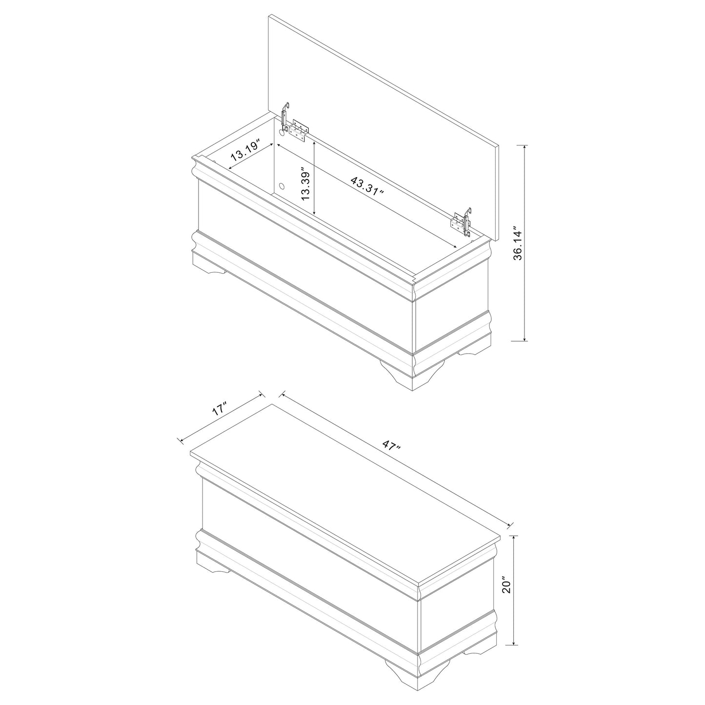 Pablo Cedar Chest Warm Brown