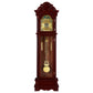 Diggory Grandfather Clock with Adjustable Chime Brown Red