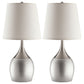 Tenya 24-inch Empire Shade Urn Table Lamp Silver (Set of 2)