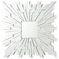 Brantley 40 x 40 Inch Square Sunburst Wall Mirror Silver