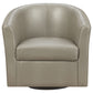 Turner Upholstered Barrel Back Swivel Chair Champagne