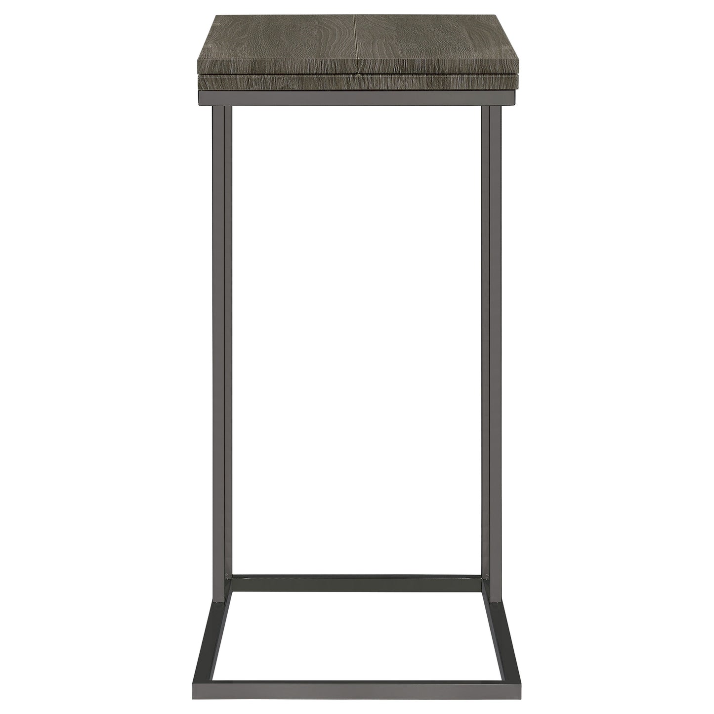 Pedro Expandable C-Shaped Sofa Side Table Weathered Grey