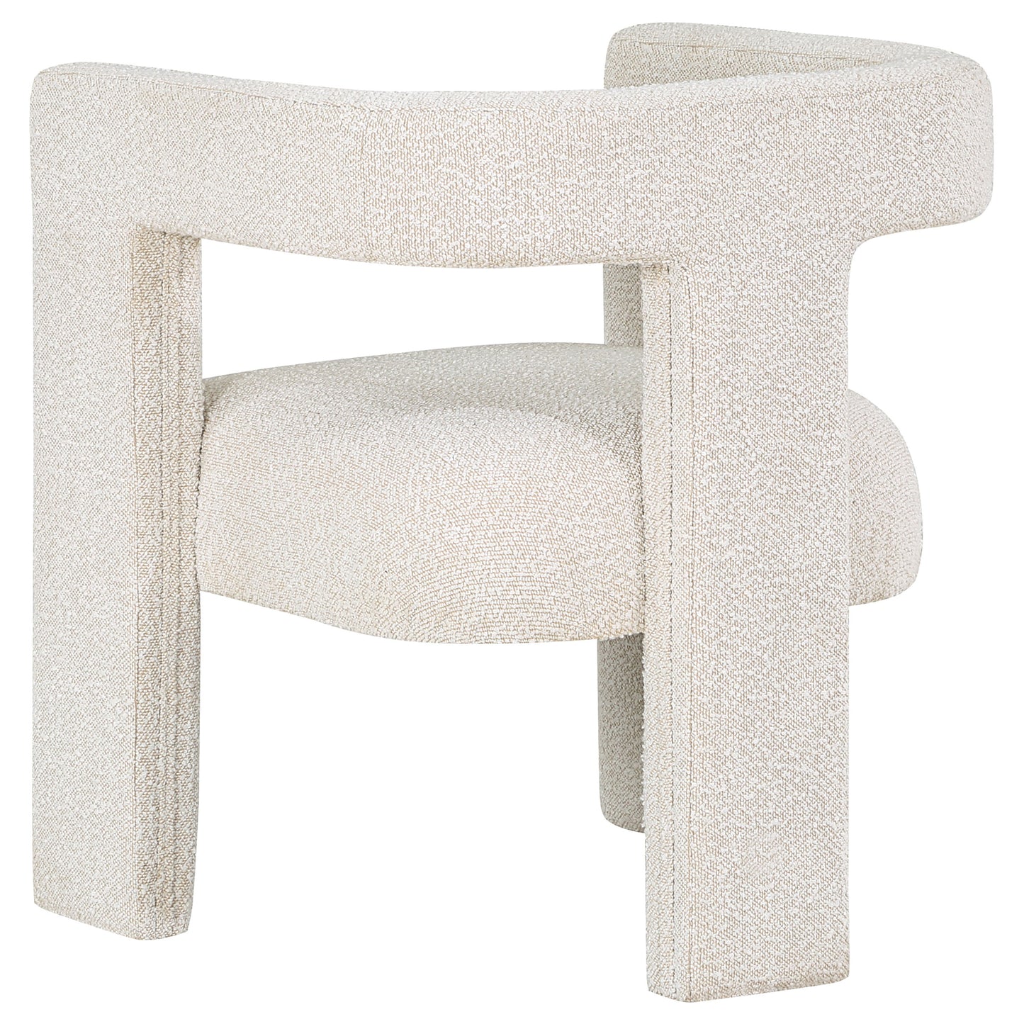 Petra Boucle Upholstered Accent Side Chair White