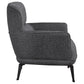 Andrea Upholstered Crecent Arm Accent Chair Grey