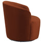 Joyce Upholstered Barrel Back Swivel Chair Burnt Orange