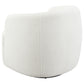 Hudson Faux Sheepskin Upholstered Swivel Chair Natural