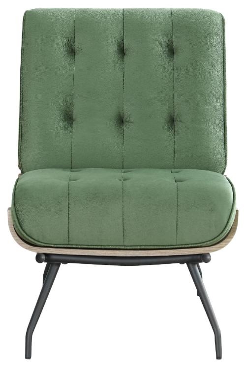 Aloma Upholstered Tufted Armless Accent Chair Green