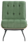 Aloma Upholstered Tufted Armless Accent Chair Green